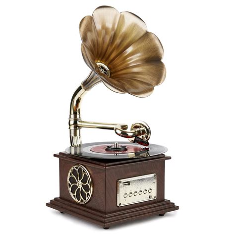 Gramophone Record Player Retro Turntable All In One Vintage Phonograph ...