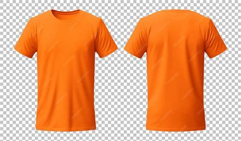 Premium PSD | Orange t shirt mockup for clothing