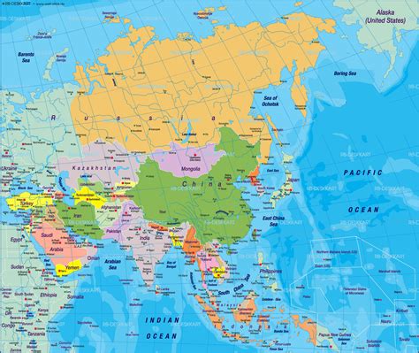 Asia Cities Map - Guide of the World