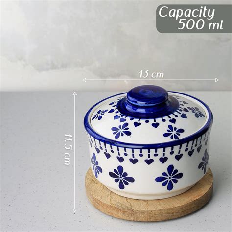 Blue Drape Ceramic Donga Set of 2, 500 ML – The Earth Store