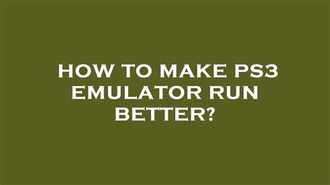 Tutorial Emulador PS3 的图像结果