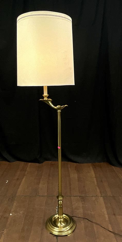 Lot - Vintage Stiffel Brass Candlestick Floor Lamp