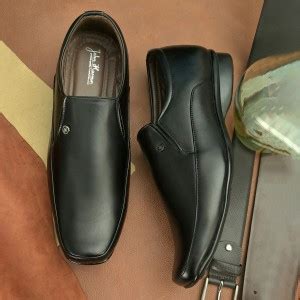 John Karsun Formal Black Shoes for Men Without Lace All Day Long Office ...