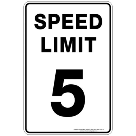 Speed Limit 5 - Discount Safety Signs New Zealand