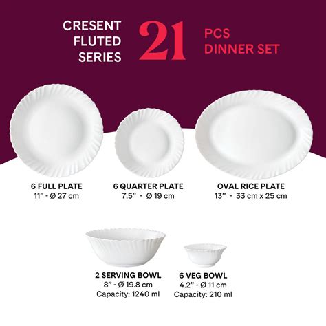 Buy Crescent Dinner Set 12 pc Set: Serves 4 at Best Price Online in ...