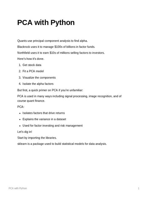 PCA Analysis Python 的图像结果