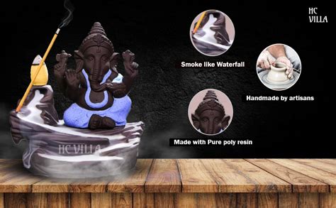 HC Villa Smoke Backflow Cone Incense Holder Decorative Showpiece with ...