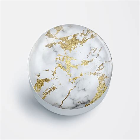 Gold Vein White Marble Gloss Pop Holder – MW Stuffs