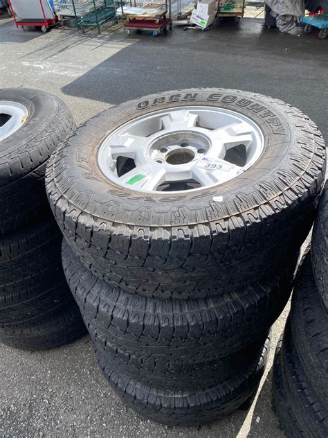 SET OF 4 TOYO A/T OPEN COUNTRY 265/70/R17 TIRES M&S ON RIMS