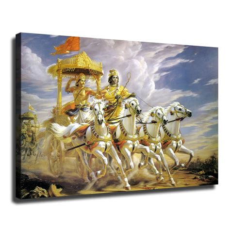 BaydoG Mahabharata War - Lord Krishna and Arjuna In Chariot India | Ubuy