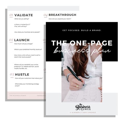 One Page Business Plan Template 的图像结果