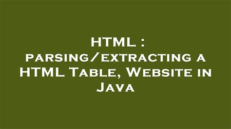 Image result for Java HTMLParser