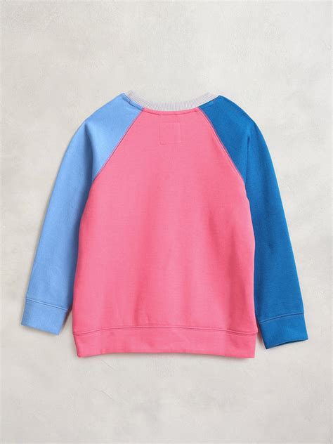 Kids Sporty Colorblock Sweatshirt– Cherry Crumble by Nitt Hyman