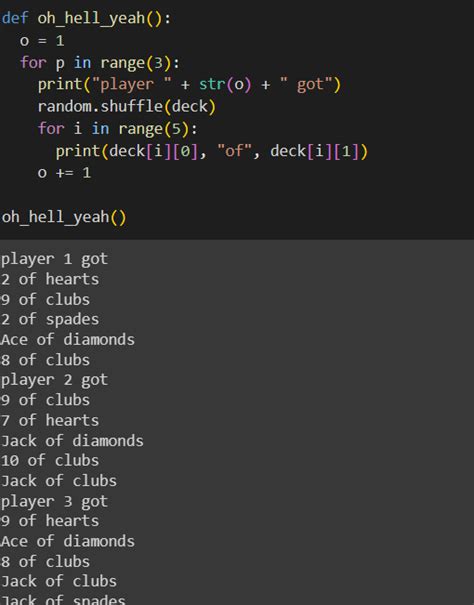 How to Create a Card Game Using Python 的图像结果