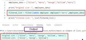 Delete. List Function Python 的图像结果