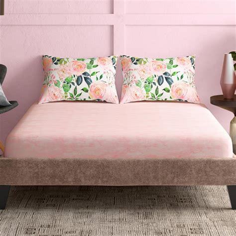 Buy PORTICO Brush Strokes Cotton 210TC Printed 3Pcs Super King Bedsheet ...