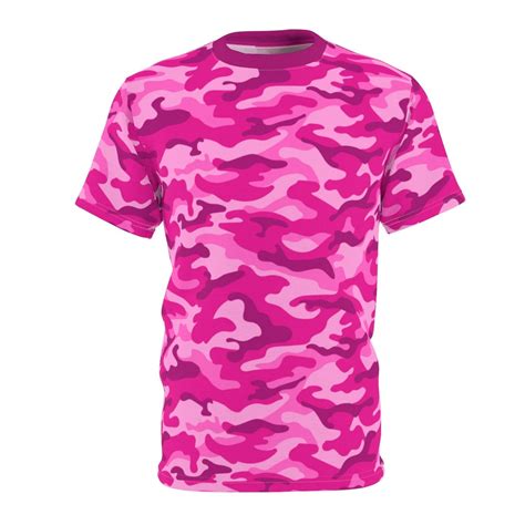 Pink Camo T-shirt Camouflage Pink Camo Short Sleeve Shirt All Over ...