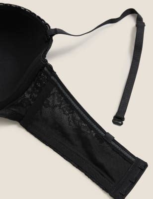 Lace Padded Bandeau Strapless Bra A-E