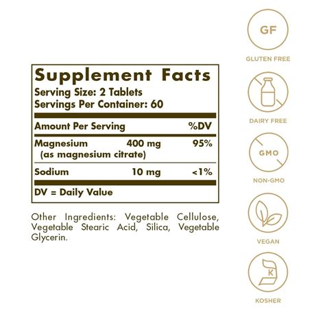 Solgar Magnesium Citrate 120 Tablets - Relikart