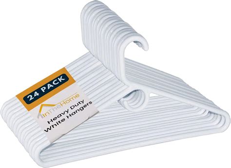 Amazon.com: Super Heavy Duty Plastic Hangers, Made in USA, White Super ...