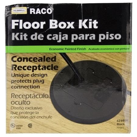Raco Black Concealed Receptacle Floor Box Kit HU309987 | Zoro
