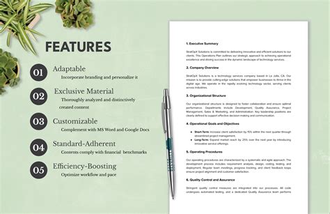 Business Operation Plan Sample 的图像结果