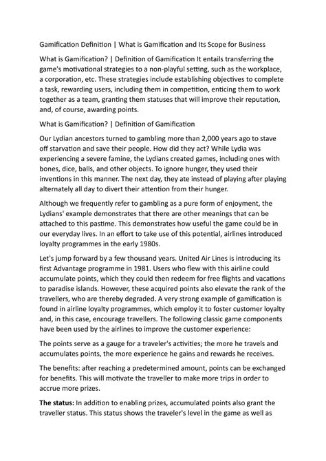 Gamification Definition - These strategies include establishing ...