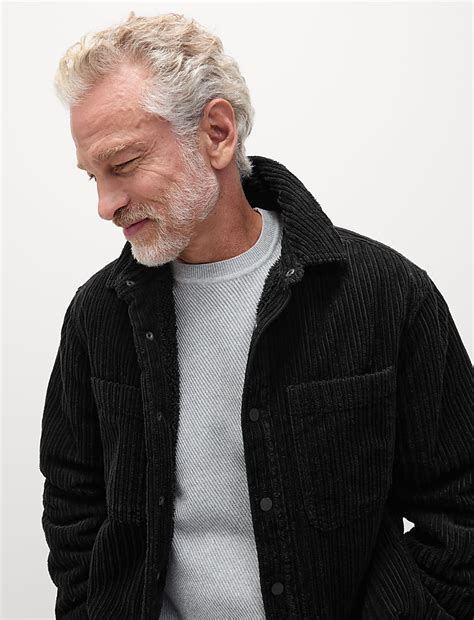 Buy Corduroy Borg Lined Shacket at Marks & Spencer