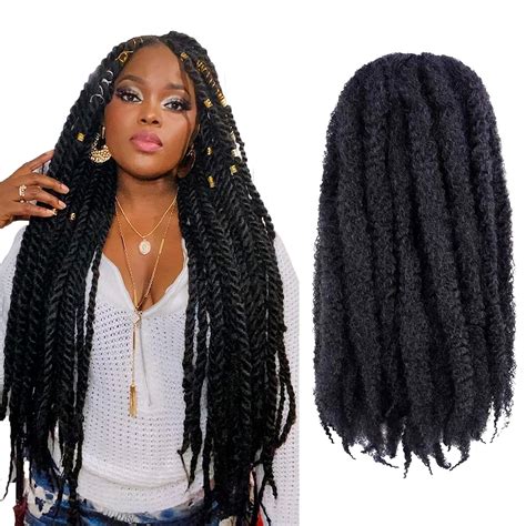 100% Kanekalon Marley Braids 6 Packs/lot 18" Hair Extensions Afro Kinky ...