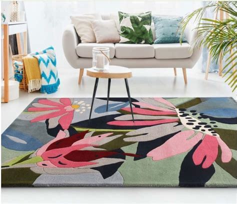 Buy Handmade Wool & Blend Carpet for Living Room Home Bedroom Hall ...