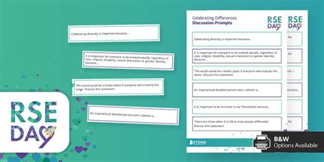 Celebrating Our Differences Discussion Prompts | Beyond