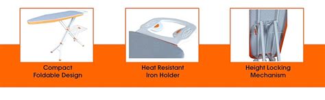 Prime Ezee-Press Premium Heavy-Duty Foldable Ironing Table (3Years ...