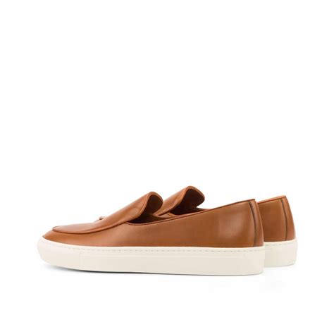 Tan Slip-on Loafer Leather Sneaker for Men | The Royale Peacock