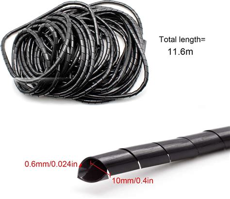 TIANLIN Cable Tidy Tube - 11.6M Spiral Binding Wrap India | Ubuy