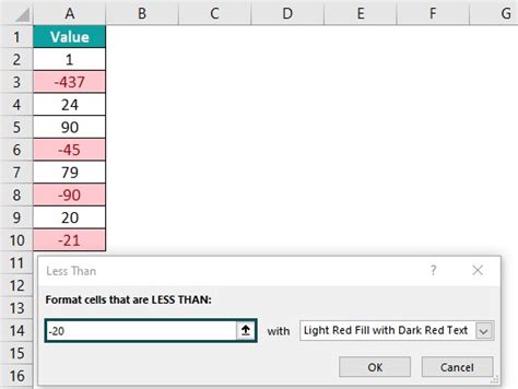 Excel Negative Numbers 的图像结果