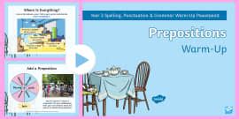 Teddy Prepositions PowerPoint - English Positional Language