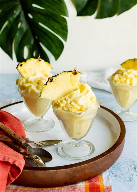 Homemade Dole Pineapple Whip (Dairy-Free Soft Serve) - Little Black Skillet