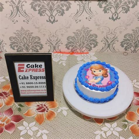Disney Princess Sofia Round Photo Cake Delivery in Delhi NCR - ₹1,149. ...