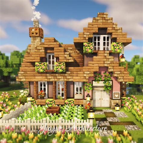 Image result for Aesthetic Minecraft Cottage Tutorial
