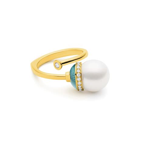 Kailis Green Lucernae Pearl Twist Enlightenment Ring - Fine Jewellery ...