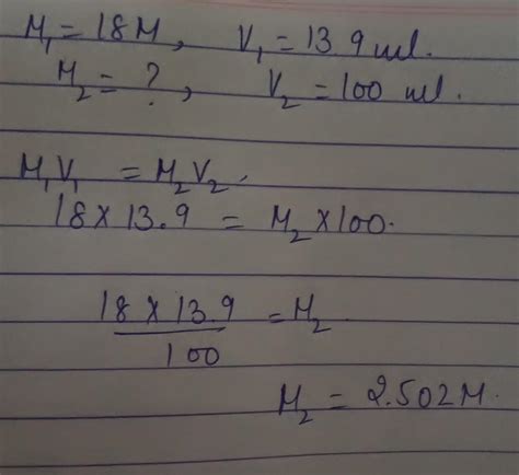 9) What is the molarity of the solution obtained by diluting 13.9 ml of ...