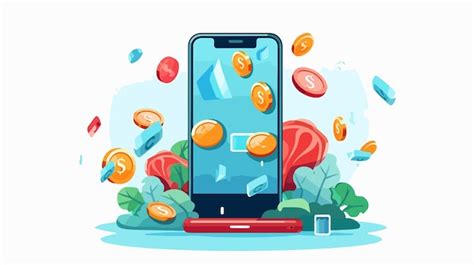 Mobile advertising concept on white background vector illustration ...
