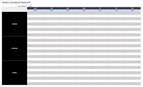 Image result for Excel Weekly Schedule Spreadsheet Editable