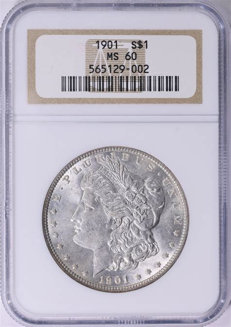 1901 Morgan Silver Dollar NGC MS-60 (Item 1843827) | GreatCollections ...