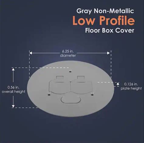 Low Profile Round Floor Box Cover Gray Plastic 8100PVG | eBay