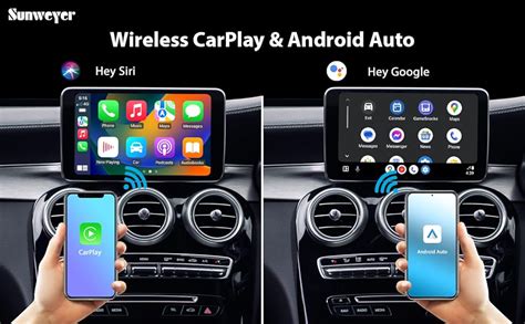 Sunweyer 2025 Latest Wireless CarPlay & Android Auto Adapter 2 in 1 ...