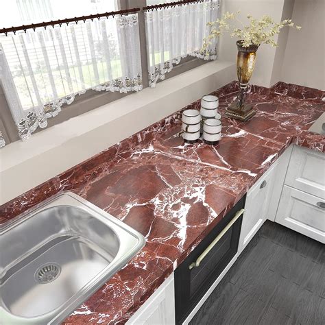 BURGELIY Marble Countertop Contact Paper Peel and India | Ubuy