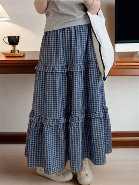 Maxi Boho Plaid Skirt | Bohemian, Hippie & Gypsy Fashion | India ...