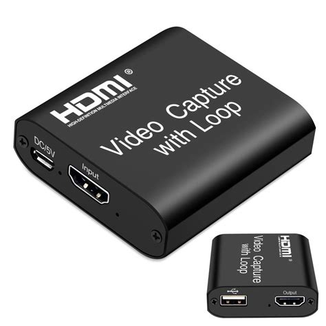 LEADNOVO Video HDMI Capture Card with Loop Out, 4K HD: Amazon.in ...