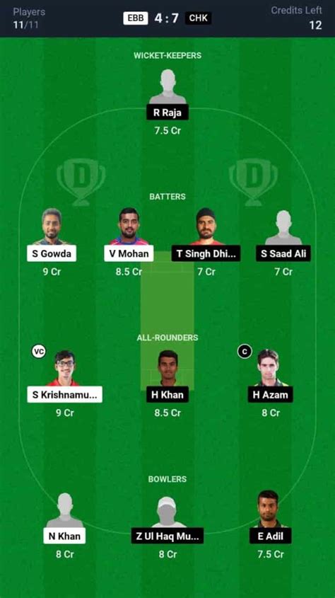 EBB vs CHK Dream11 Prediction Today: Final Pitch Report, and Key Player ...